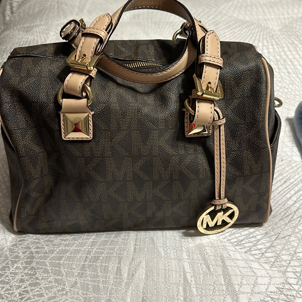 Michael Kora Grayson Satchel Barrel Handbag